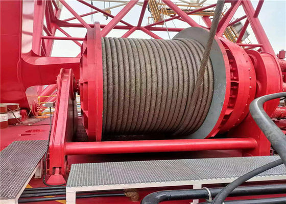 Offshore Platform Wind Powered Lifting Crane Winch Drum With Lebus Grooves