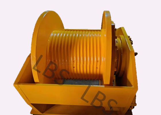 LBS Hydraulic Drive Tower Crane Winch Yellow For Lifting Object