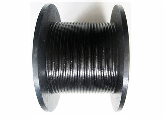 30m Capacity Q355B Steel Grooved Wire Rope Drum Black For Lifting