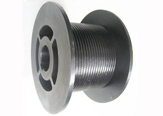 30m Capacity Q355B Steel Grooved Wire Rope Drum Black For Lifting