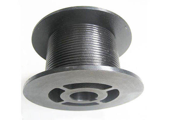 30m Capacity Q355B Steel Grooved Wire Rope Drum Black For Lifting
